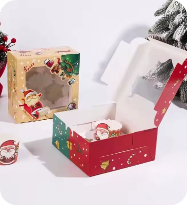 Christmas Cupcake Boxes Christmas Cupcake Boxes